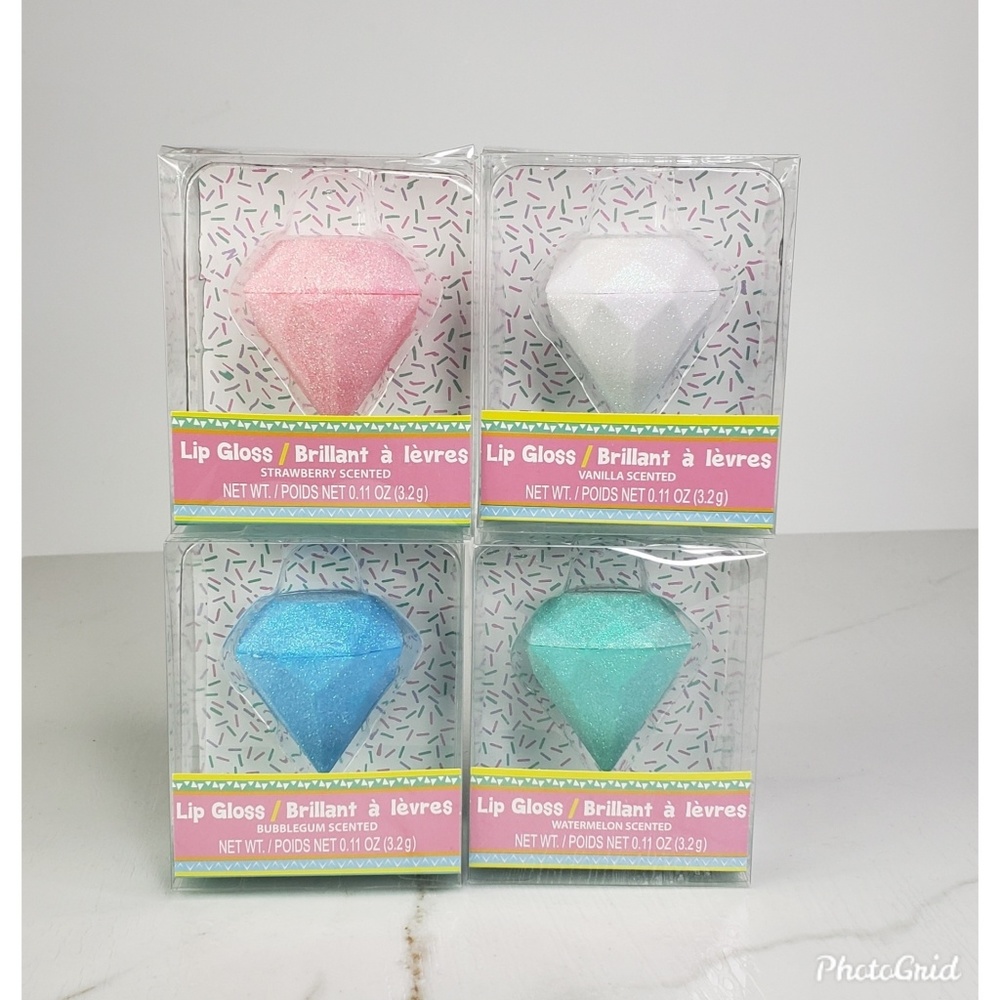 Diamond Shape Scented Lip Gloss Pack of Four